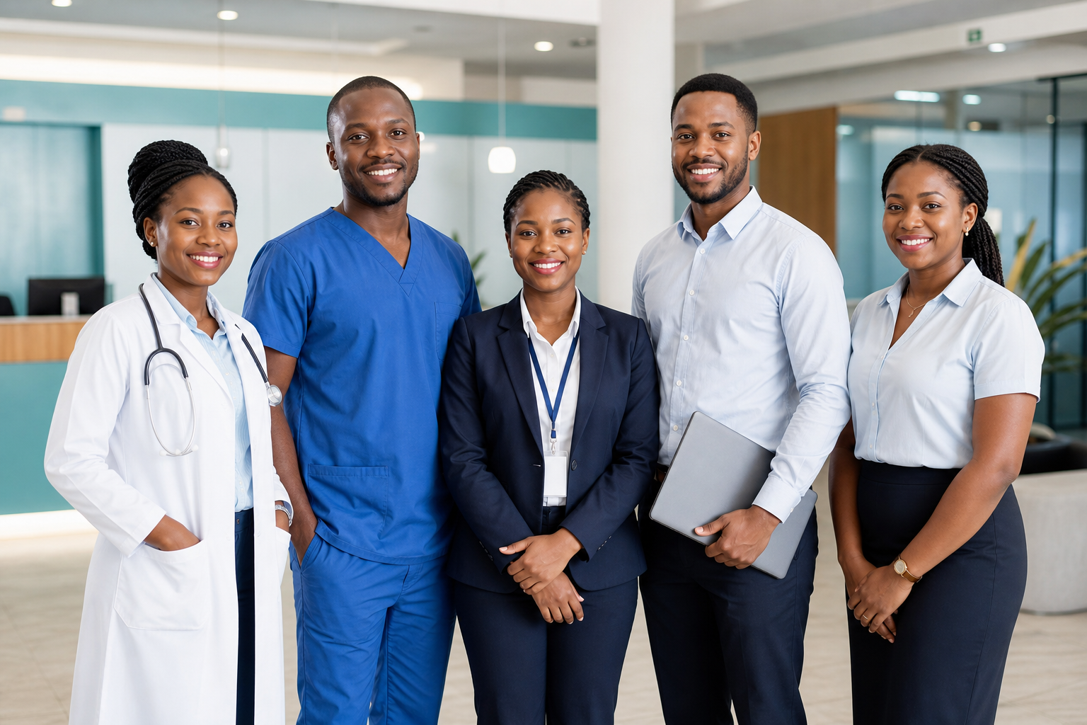 Clinical and non-clinical staff at Nisa Premier Hospital